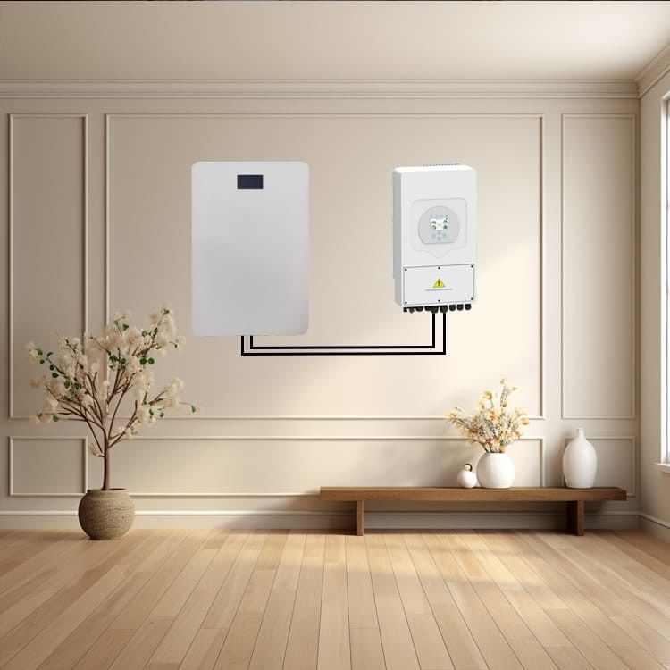 2.56kwh Montaggio a parete di batterie al litio ferro fosfato per sistema solare domestico